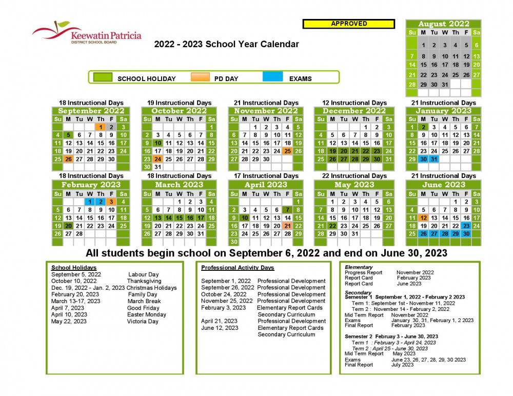 Image of 2022-23 School Year Calendar