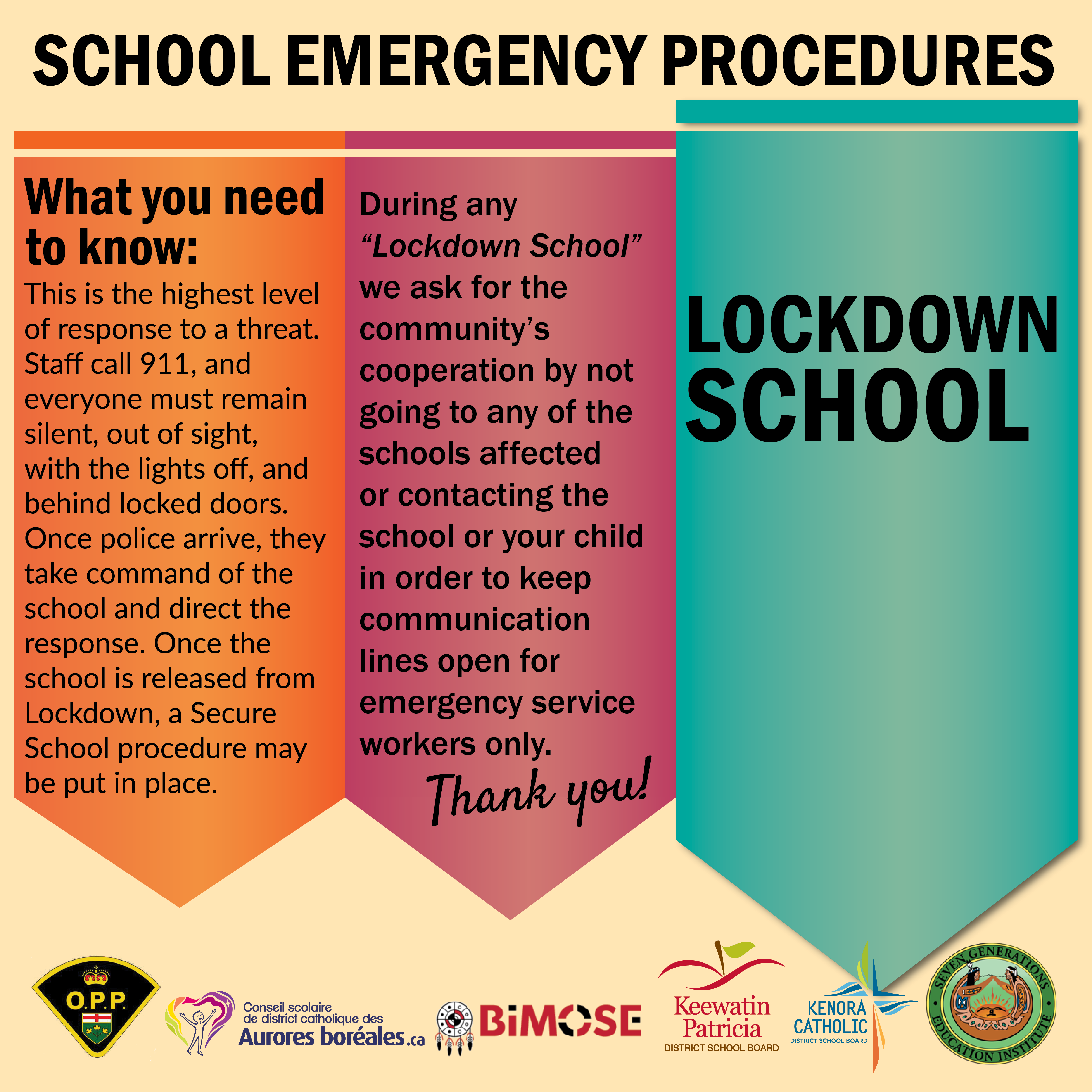 National School Safety Week - Lockdown School Graphic