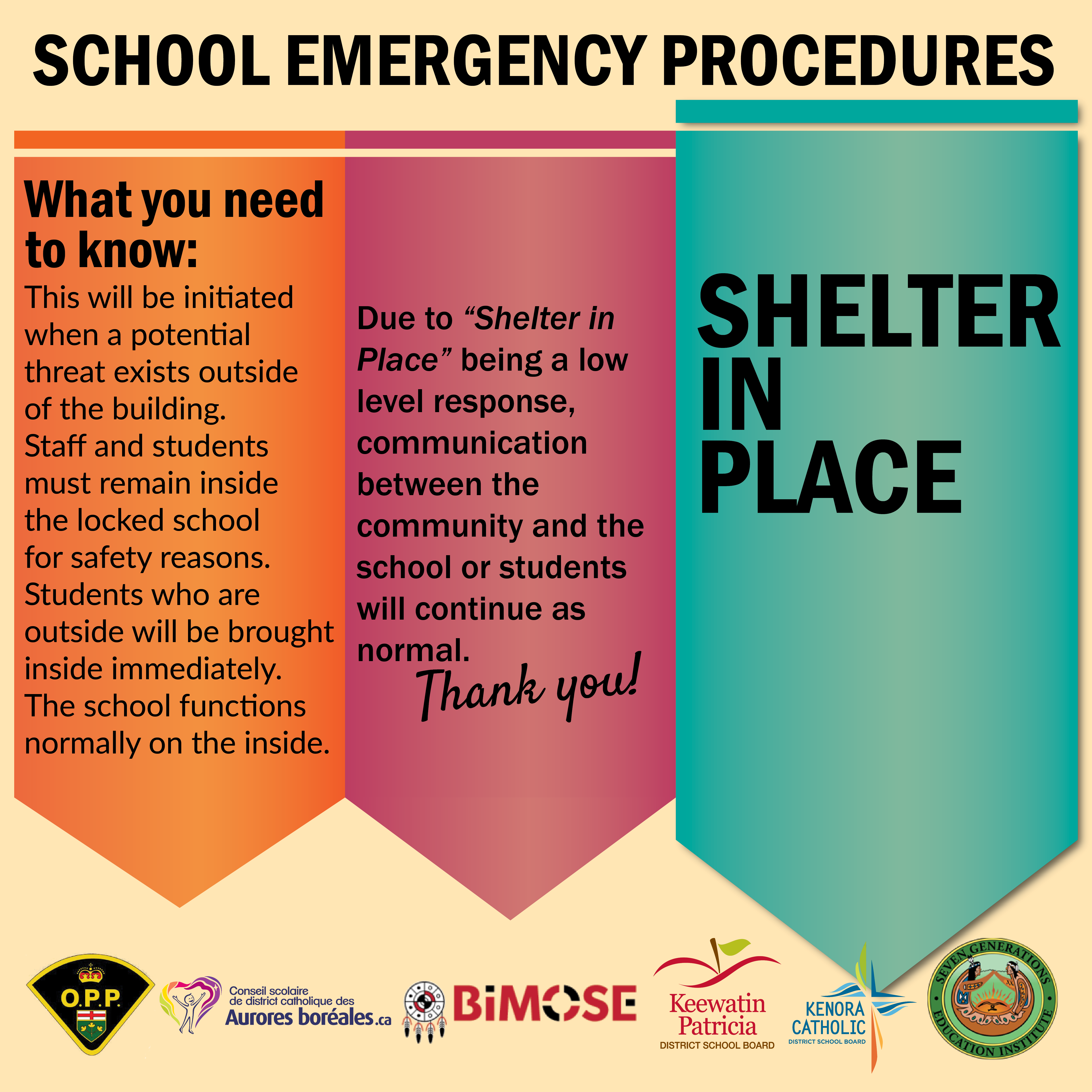 National School Safety Week - Shelter in Place Graphic